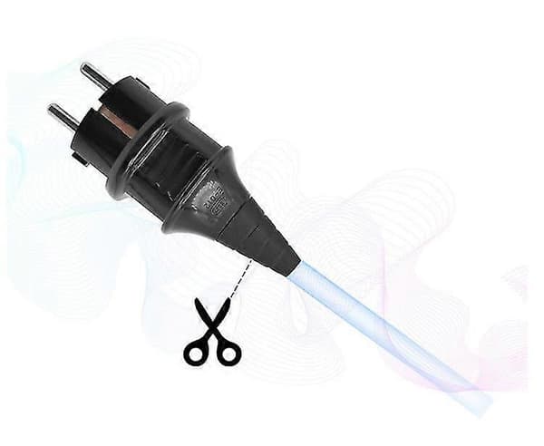 16a ledningsstik to runde ben fransk stik sort