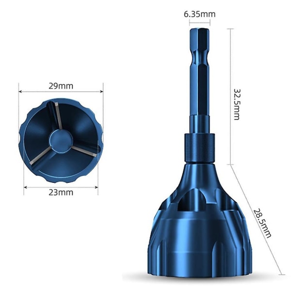 1 stk 1/4 Hex Skaft Fjern Grat Bor Bit Avfasing Ekstern Fase Verktøy Wolfram Stål For Reparasjon Bolt Tråd Boring Verktøy