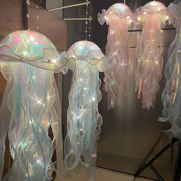 Kreativ Jellyfish Lanterne Havfrue Fødselsdagsfest Diy Under Havet Dyr Fest Sommer Pige Fødselsdagsfest Tilbehør Babyshowe