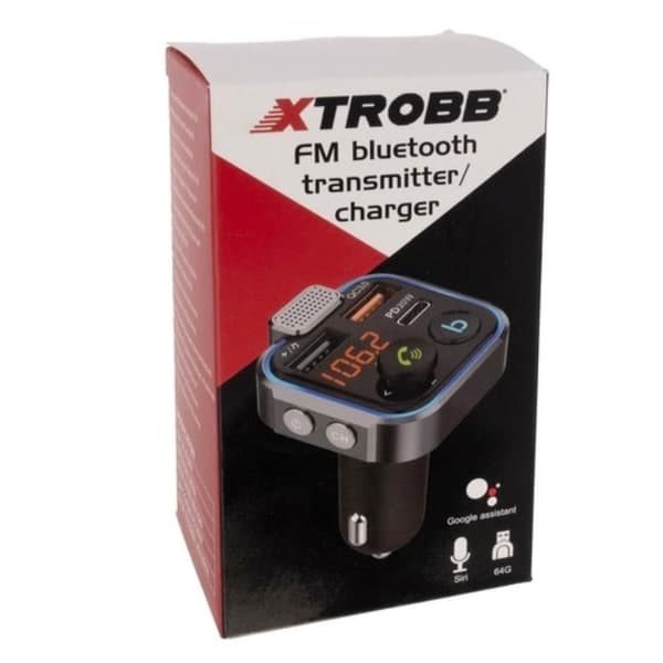 Bluetooth FM-sender & Oplader 20w - Til bilen - Biloplader 100