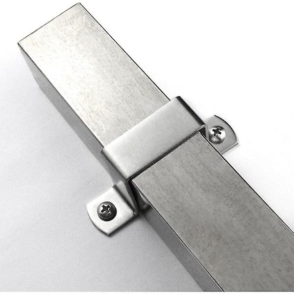 10 stk 50*50mm Kvadratiske ovale rørklemmer, Rustfritt stål firkantrørklemme, U-formet rørklemme, Hest rør sadelklemme