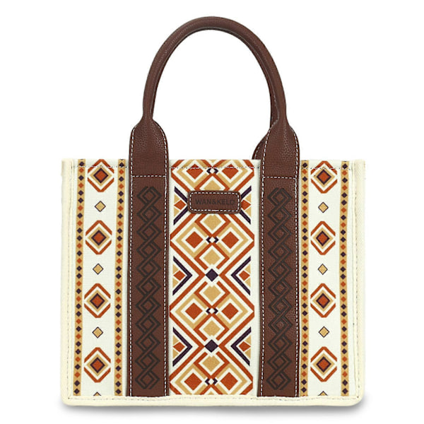 Wrangler Tote Bag Western Väskor för Kvinnor Axelremsväska Boho Aztec Handväskor NY, 100% Ny Warm Yellow S
