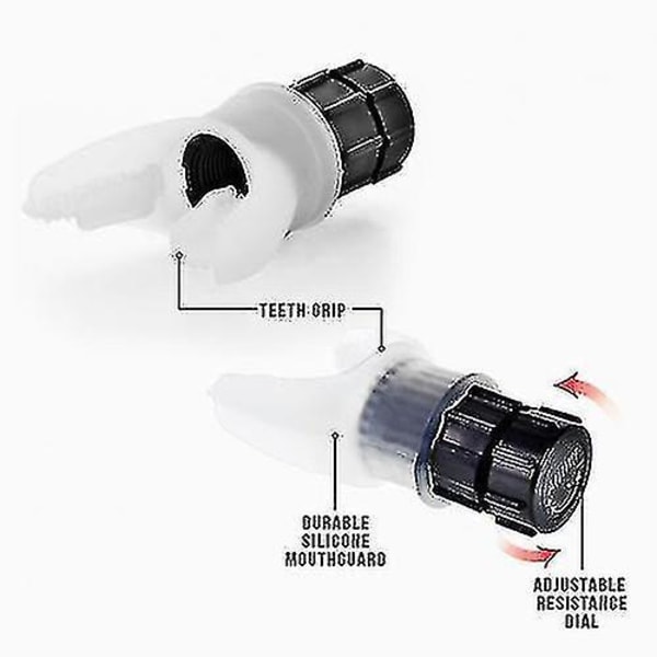 Dykke Ergonomisk Silikonemundstykke Træning Udendørs Respiratorer Lunger Åndedrætsøvelse