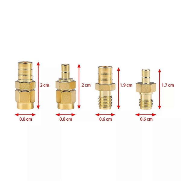 4 stk DAB + antenneadapter SMA-plugg til SMB-kontakt DAB bilantenneadapter