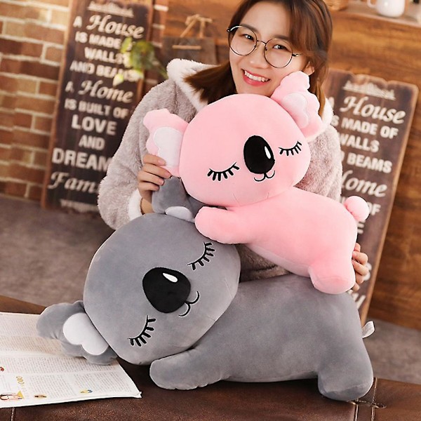 Koala Plyschkudde Leksak Söta Mjuka Koala Plyschleksak Present Gray 13.8In