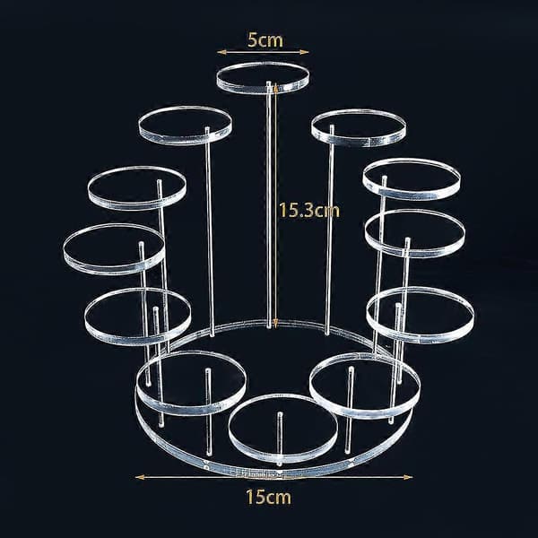 Flerlags Cupcake Stand Akryl Tiered Servering Rund Cupcake Tårn Til Fest C