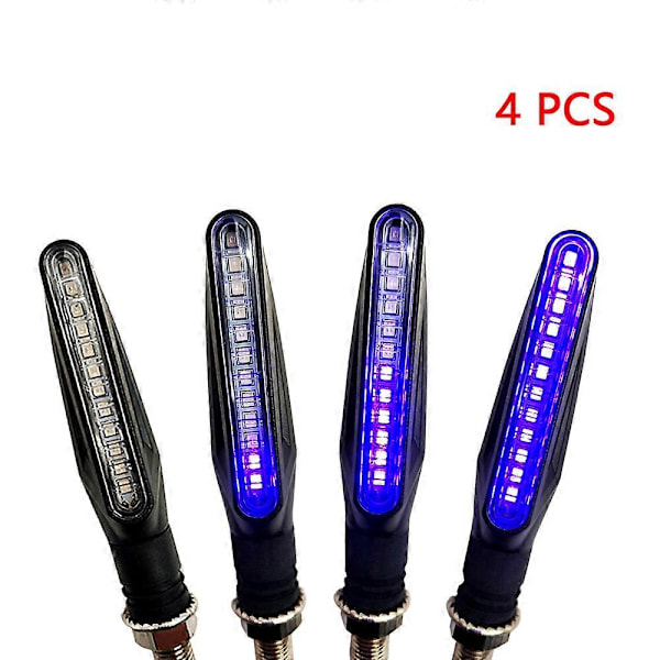 4st Motorcykel Blinkers LED Ljus Rinnande Vatten Signal Lampa För Suzuki Rm250 Rm 85 Dl650 Dl 1000 650 Gsr600 Gsr750 Gsxs750 Purple-two pairs