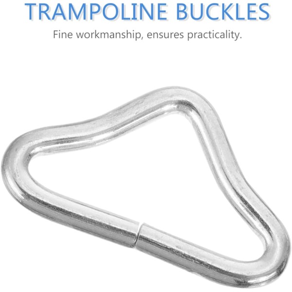 40 stk. trekantsringe spænder V-ringe konnektorer trampolin spænder webbing taske håndtaske spænde hardware til trampolin udskiftning reparation
