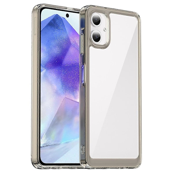 Stöttåligt skal för Samsung Galaxy A06 TPU + Akryl Skyddande Genomskinligt Telefonskal Multicolor Style D