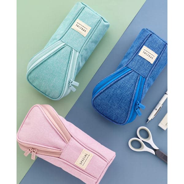 Multifunksjonell Kreativ Tredimensjonal Solid Farge Stor Kapasitet Etui (Rosa)