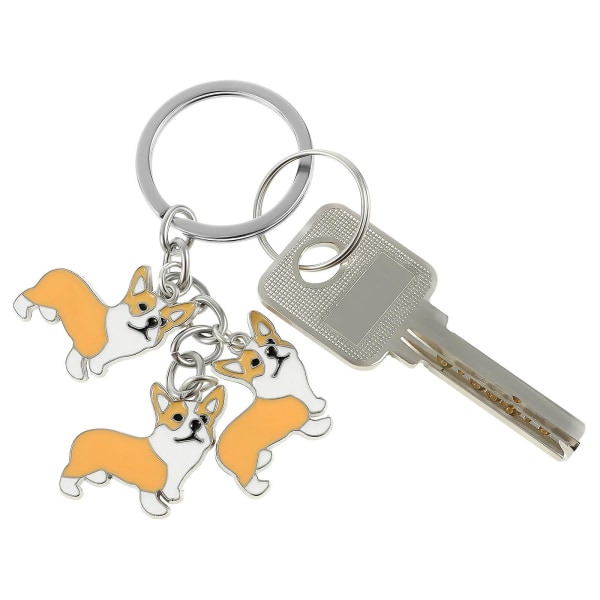 1 stk Corgi Hunde Nøglering Party Favors Rygsæk Corgi Nøglering Charm Dekorativ Nøglering vedhæng