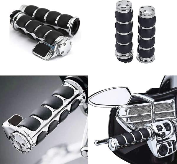 1\" Krom Billet Aluminium Komfortgreb Gasassistent Fartpilot Håndledsstøtte