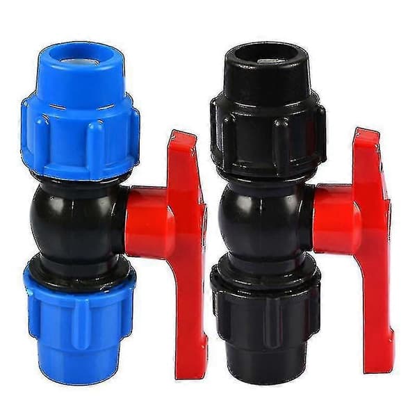 Plastkuleventil for 32mm kompresjonsslange