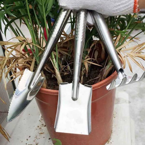 3 Mini Puutarhatyökalun Sarja, Pieni Kädessä Pidettävä Lapio, Lapio, Harava, Puutarhatyökalusarja, Lasten Lelu Mehikasveille, Kaktuksille, Yrteille, Kasveille, Muovikahva Steel handle