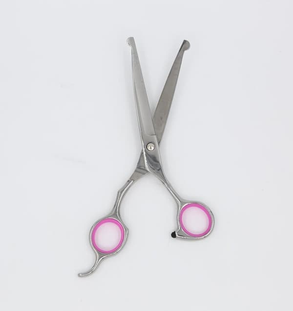 Hundesaks buet 19 cm Sølv/Rosa