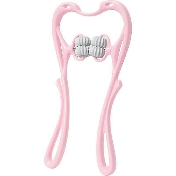 Handmassage Roller Nacke Axel Dubbel Triggerpunkt Självmassagerare Tryckavlastning Pink