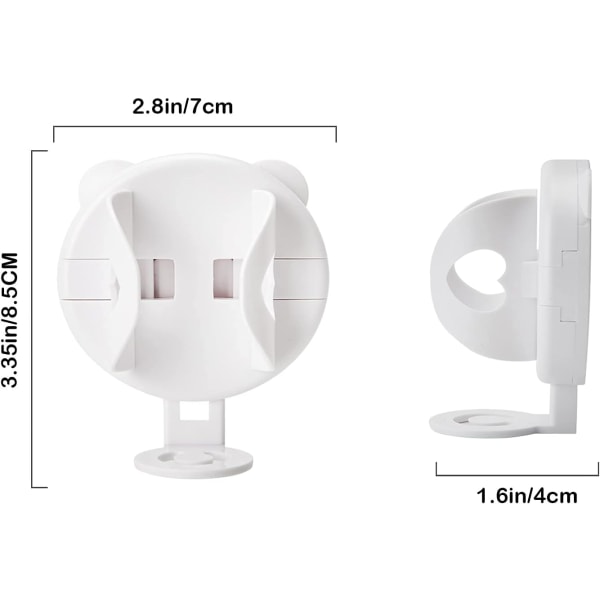 Elektrisk tandborsthållare, (2 st) Enkel väggmonterad elektrisk tandborsthållare för de flesta elektriska tandborstar, automatisk låsning av tandborsten med gravitation