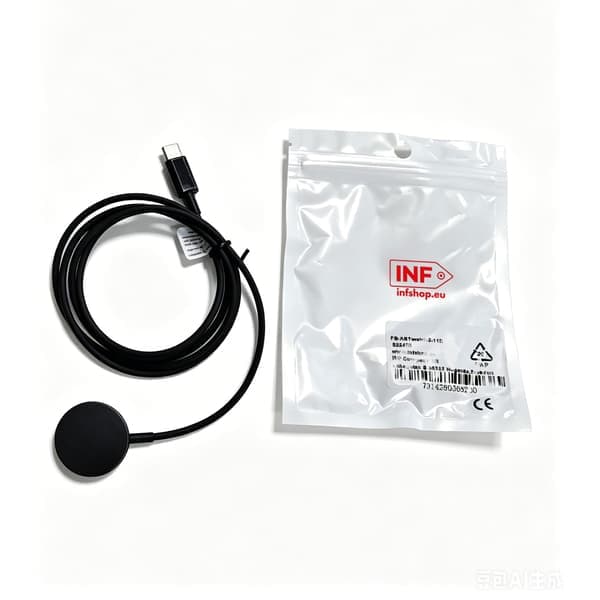 USB-C oplader til Samsung Galaxy Watch 3/4/5/6/7, Active 1/2 Sort Sort