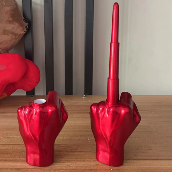 Morsom Finger Ornament Kreativ Modell Øye-fangende Borddekorasjon Teleskopisk Midtfinger Leke For Stressavlastning Black