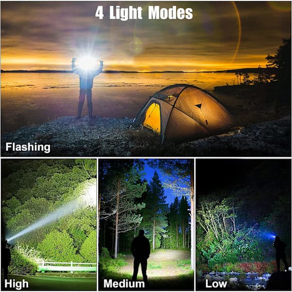 LED hodelykt, 90 000 lumen supersterk med 5