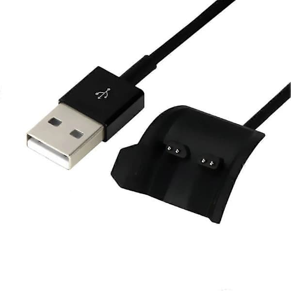 Bærbart USB-opladerkabel kompatibelt med Vivosmart HR/HR+/Approach X40 ur sort