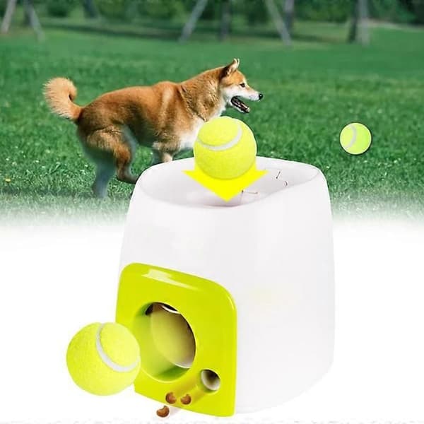 Hundeboldkaster med tennisbold, justerbar afstand