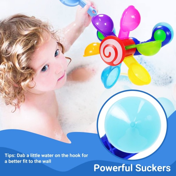 Badelegetøj - Windmill Badekar Badelegetøj, Badelegetøj til børn Vandfaldslegetøj med sugekopper, Baby Shower Badelegetøj Vandlegetøj til drengepige