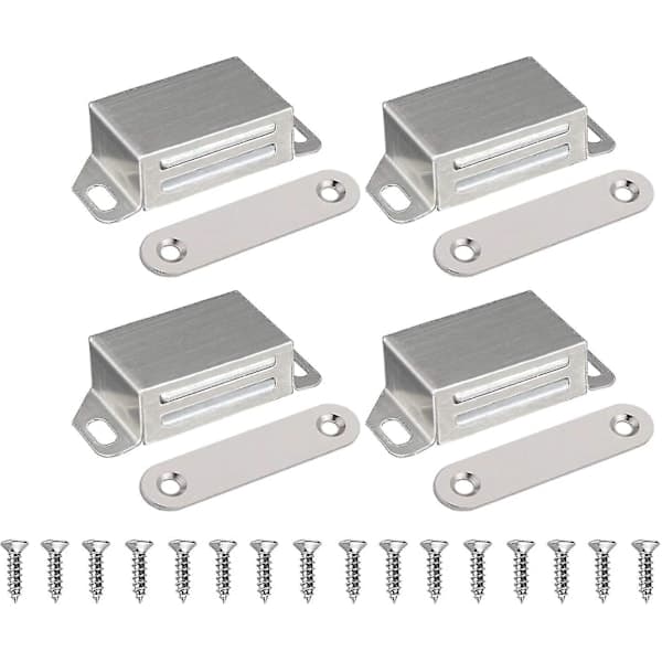 Magnetisk lås skabsdørsmagnet - Magnetisk lås dørmagneter dørstopper dørmagnet møbelmagnet, rustfrit stål 10 kg stærk skabsmagnet