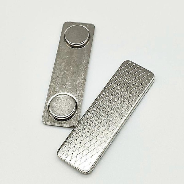 10 stk. Stærke magnetiske navneskilte, badge, metalfastgørelse, ID-kort, holdbar fastgørelsesholder