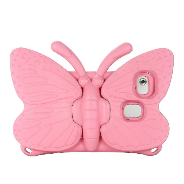 Butterfly Samsung Galaxy Tab A7 Lite 8.7 T220/t225 2021 Etui, Børnevenligt, Eva Blødt Skum Materiale, Tykke Fire Hjørner, Kamera Beskyttelse, Stødsikkert Pink