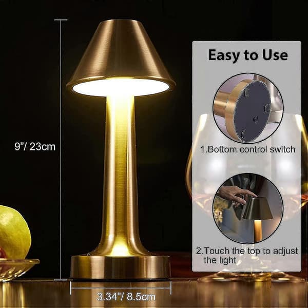 Touch Sensor Bar Genopladelige Bordlamper (gylden) B Gold
