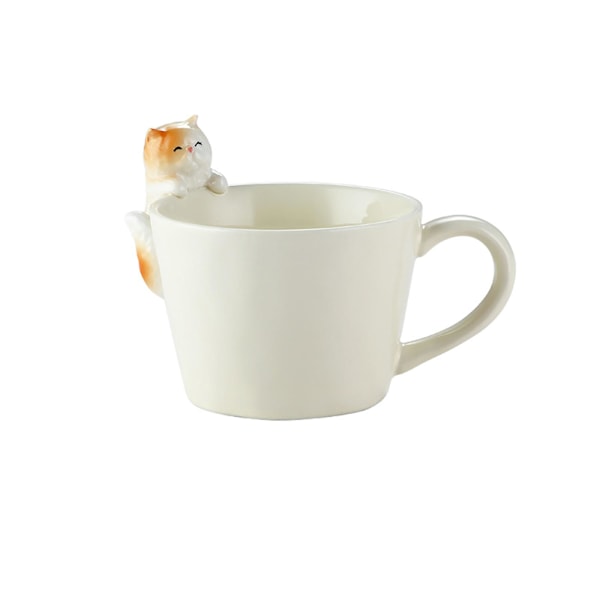 15% Rabat på Kaffe Kop i Form af Kawaii Dyr, 3D Tekop med Låg og Ske til Valentinsdag, Morsdag cat A cup