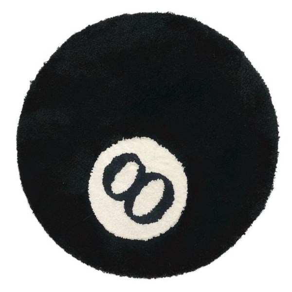 Stue Flocked Tæppe Anti Slip Sofa Bord Gulv Måtte Snavs Resistent Soveværelse Sengekant Pad Sort 60x60cm/23.6x23.6in