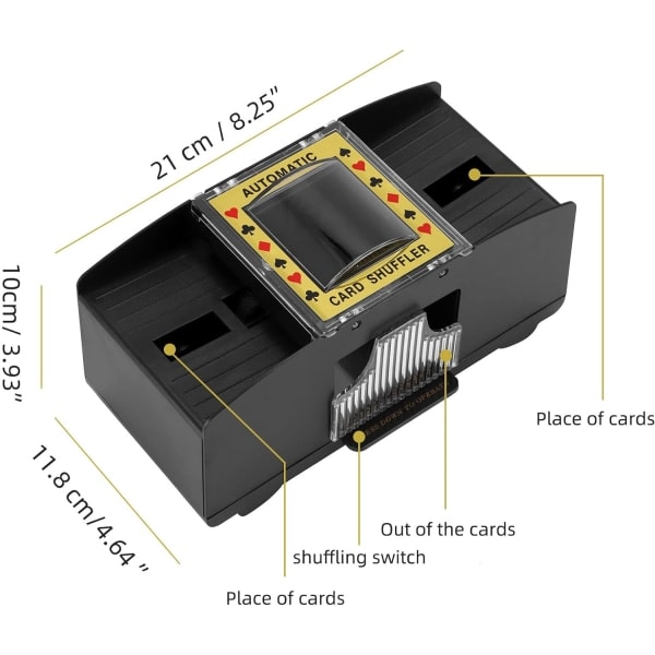 Automatisk kortskämmare, elektroniskt kasinospel för pokerkort, batteri