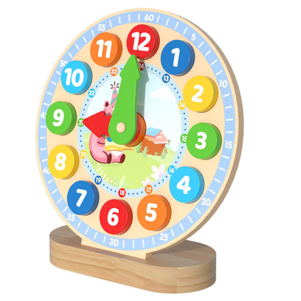 Kids Wood Clock Toy Time Teaching & Demonstration Clock Model For Educational Learning Toy