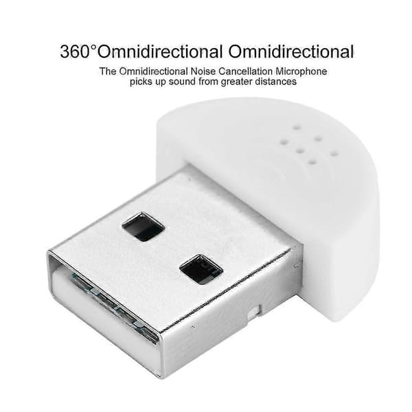 Bærbar USB Mini Mikrofonadapter for Data Lydopptak