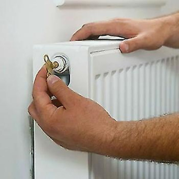 6 stk. radiatoravlufteringsnøkkel - Radiatorventilklokke for lufting og luftventil - Laget av solid messing 6 mm innvendig