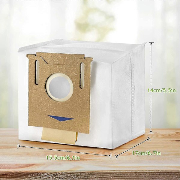 5-pack dammsugarpåsar för Ecovacs Deebot Ozmo T8, T8 Aivi, T8+ T8 Aivi+, T8max, N8 Pro Plus/n8 Pro, N8+ Plus, N8 Pro+, T9 Aivi T9 Pro T9 Max Dx93, Ddx96, F