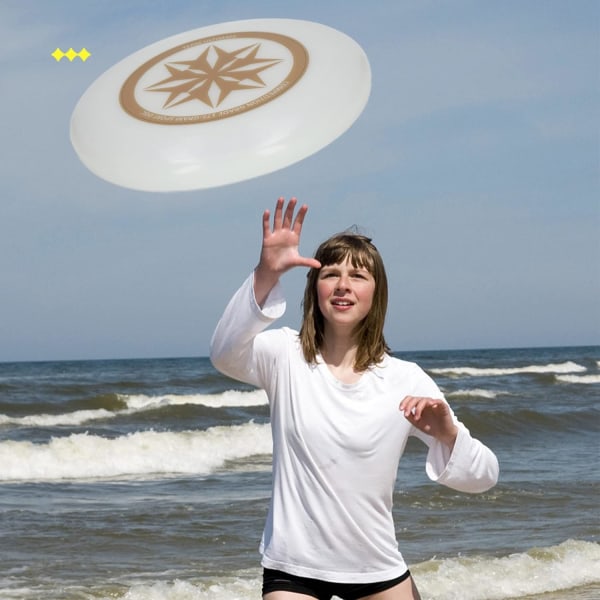 Flying Disc, Sports Flying Disc Kannettava pehmeä ergonominen ranta (kulta)