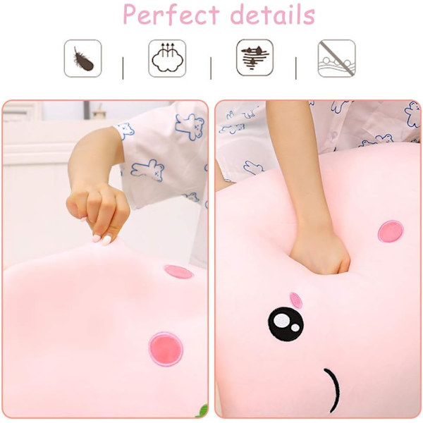 Söt tecknad Boba mjölk te mjuk plyschdocka, jätte Boba Bubble Plushie fylld tekopp kudde presentleksaker - Pink 35cm