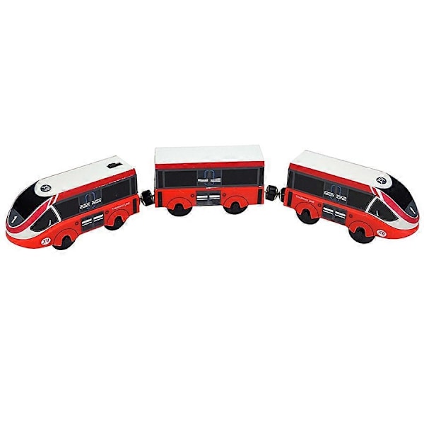 Tågbana Träleksaker Magnetisk Set Elektrisk Bil Lok Diecast Spår Passar Alla Trämärken Biro Järnvägsspår För Barn A26