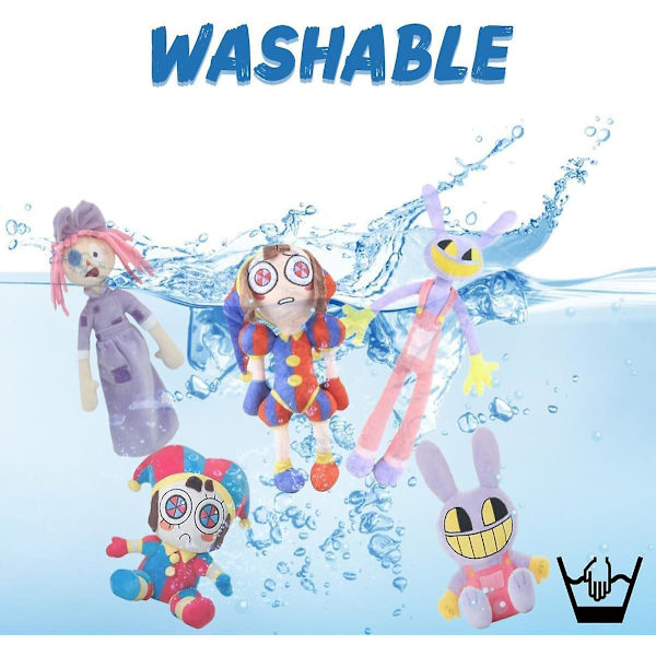 2 stk. The Amazing Digital Circus Plush, 11,8 tommer Pomni Plushies legetøj til tv-fans