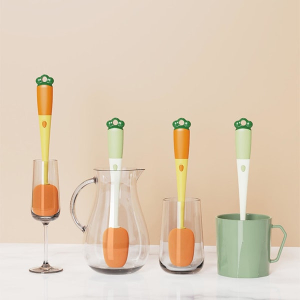 Pitkävartinen Sponge Cup -harja Sileä ja mukava ote keittiön siivoustarvikkeille Green