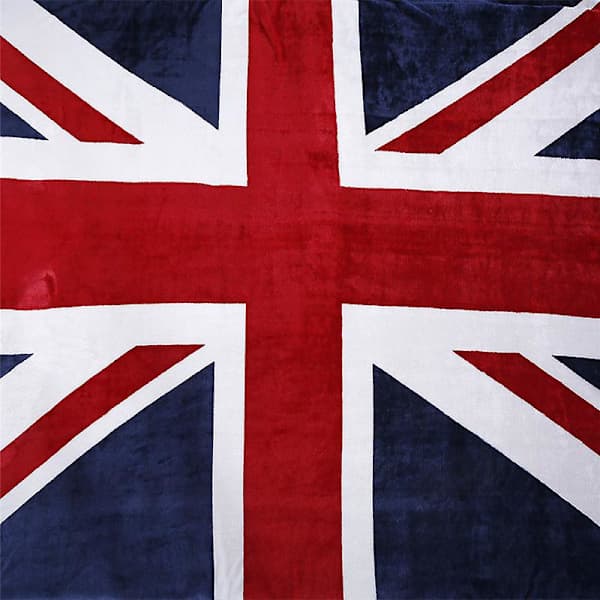 130*150 cm voksen rutete fleeceteppe sofateppe og sengeteppe mykt og varmt engelsk flaggteppe / britisk flaggteppe