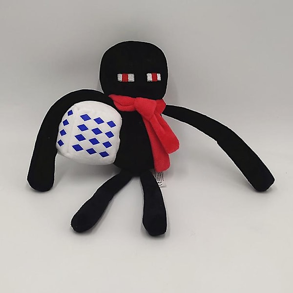 1 stk Minecraft Around plysjdukker, leketøyhender, søte plysjdukker, 25 cm rødt skjerf Enderman