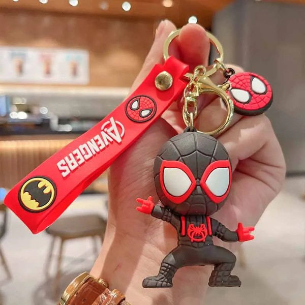 Marvel Spider Man Sød Dukke Nøglering Actionfigurer Avengers Captain America Pendulum Legetøj Kawaii Taske Bil Nøglering Fødselsdagsgaver Respekteret - Spider-Man Noir