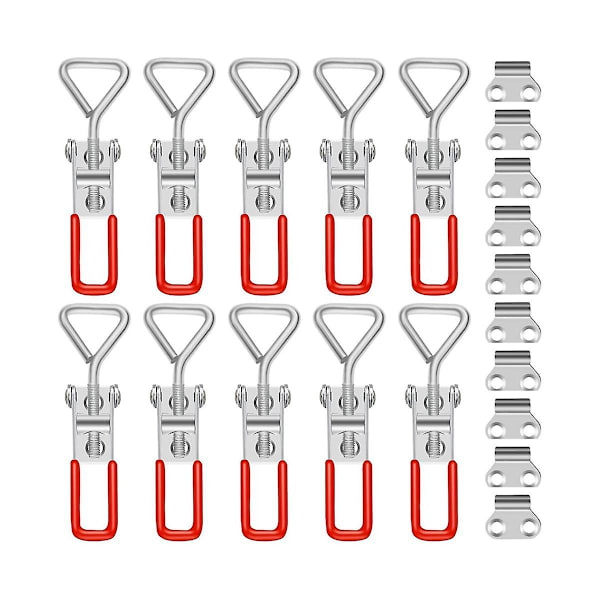 10 stk. Toggle Latch Clamp, 304 rustfrit stål trækhaspe låse, hurtigudløsende håndværktøj Toggle Cla