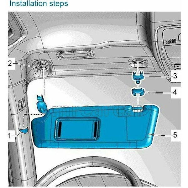 Til A1 A3 A4 A5 Q3 Q5 8e0 857 562 ,sort indvendig solskærm krog klemmeholder