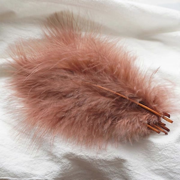 50 stk. Fluffy Tyrkisk Marabou Fjer 10-15 cm Tyrkiske Fjer Dekorationstilbehør Til Smykker Tøj Bryllupsfjer DIY Håndværk Red Currant