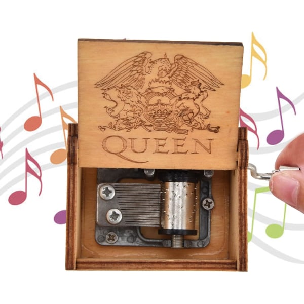Bohemian Rhapsody Music Box, Retro Style Antique Hand Crank Musical Box til fødselsdag, jul, jubilæum, bryllup, valentin, mors dag